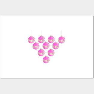 pink bubbles Posters and Art